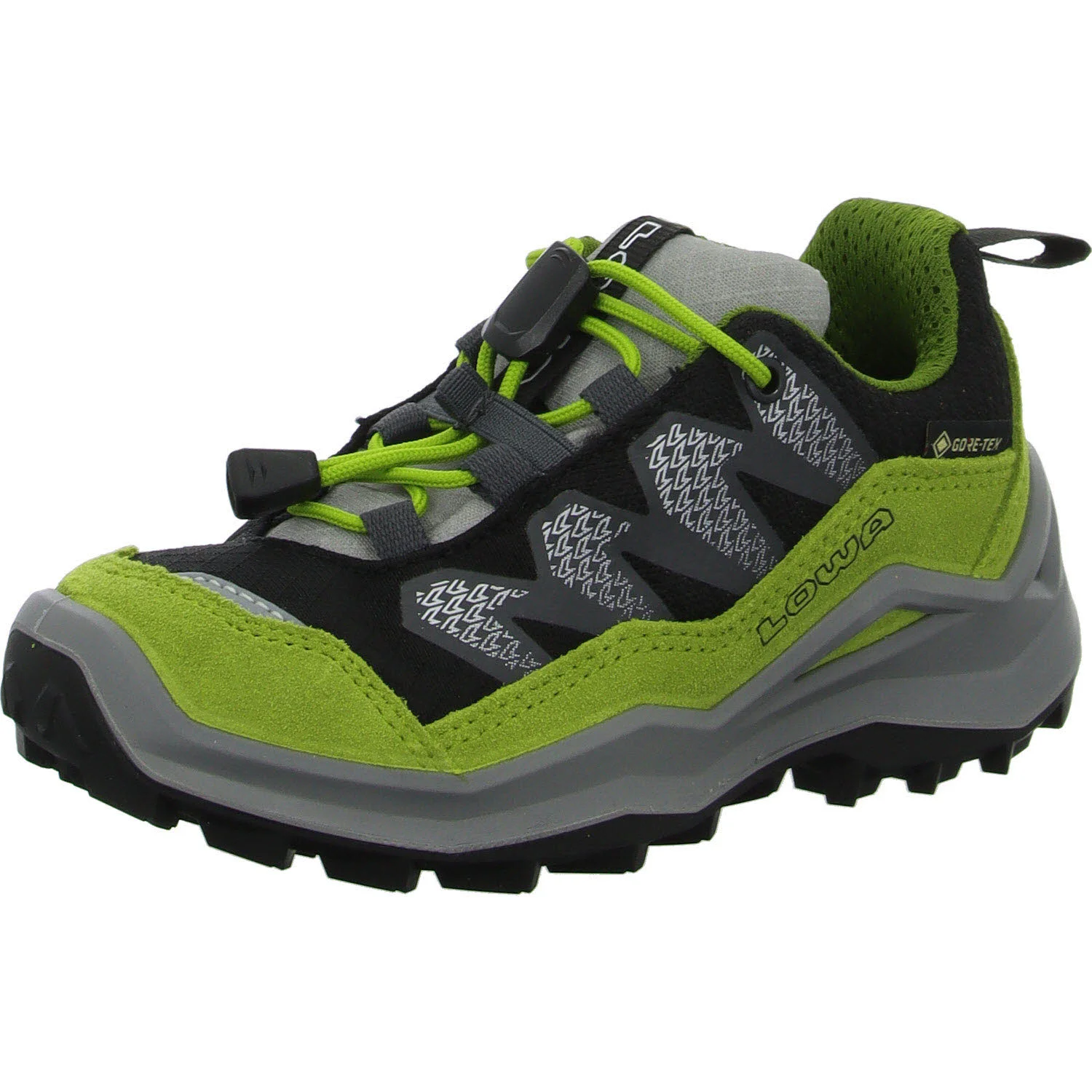Element 2 von 8 (Bild) – Lowa Kinderschuh zum Schlupfen 641627/9903 Maddox Pro GTX Lo Jr schwarz/limone normal