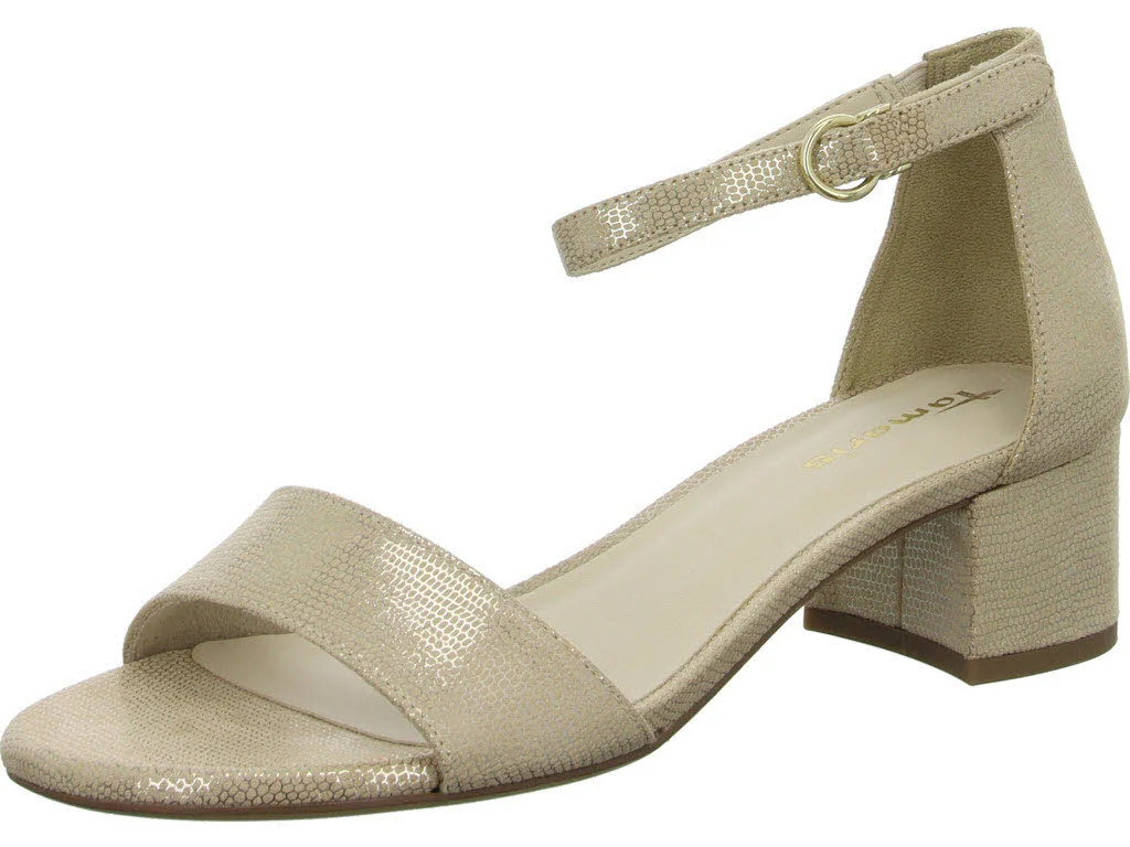 Element 1 von 8 (Bild) – Tamaris Damen Sandalen 1-28201-42/968 1-28201-42 light gold structure normal