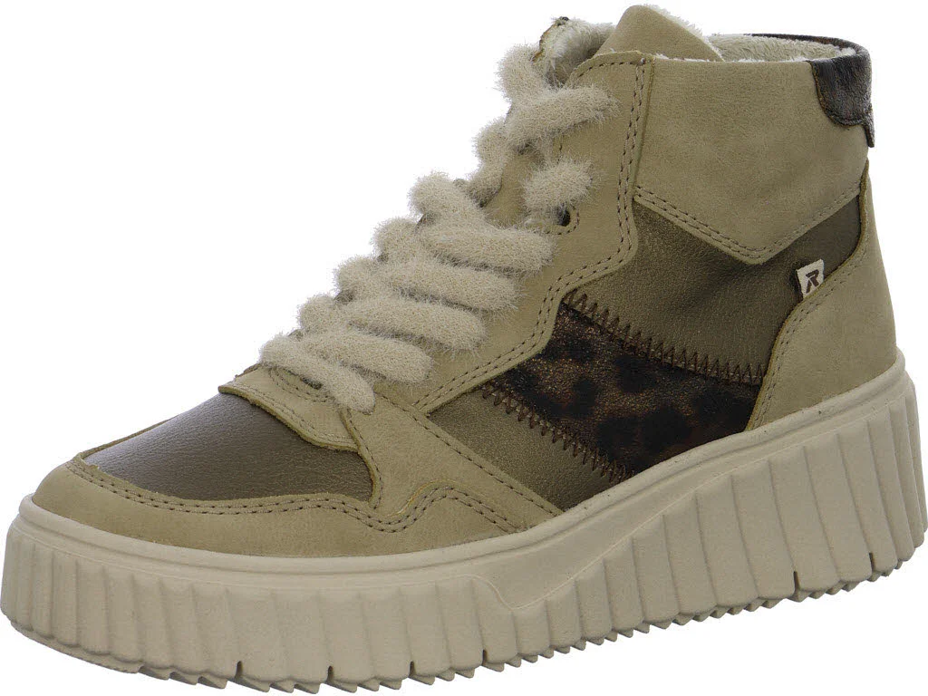 Rieker Damen Schnürstiefel N2508-60 N2508 porzellan/bronze/antik F 1/2 (normal)