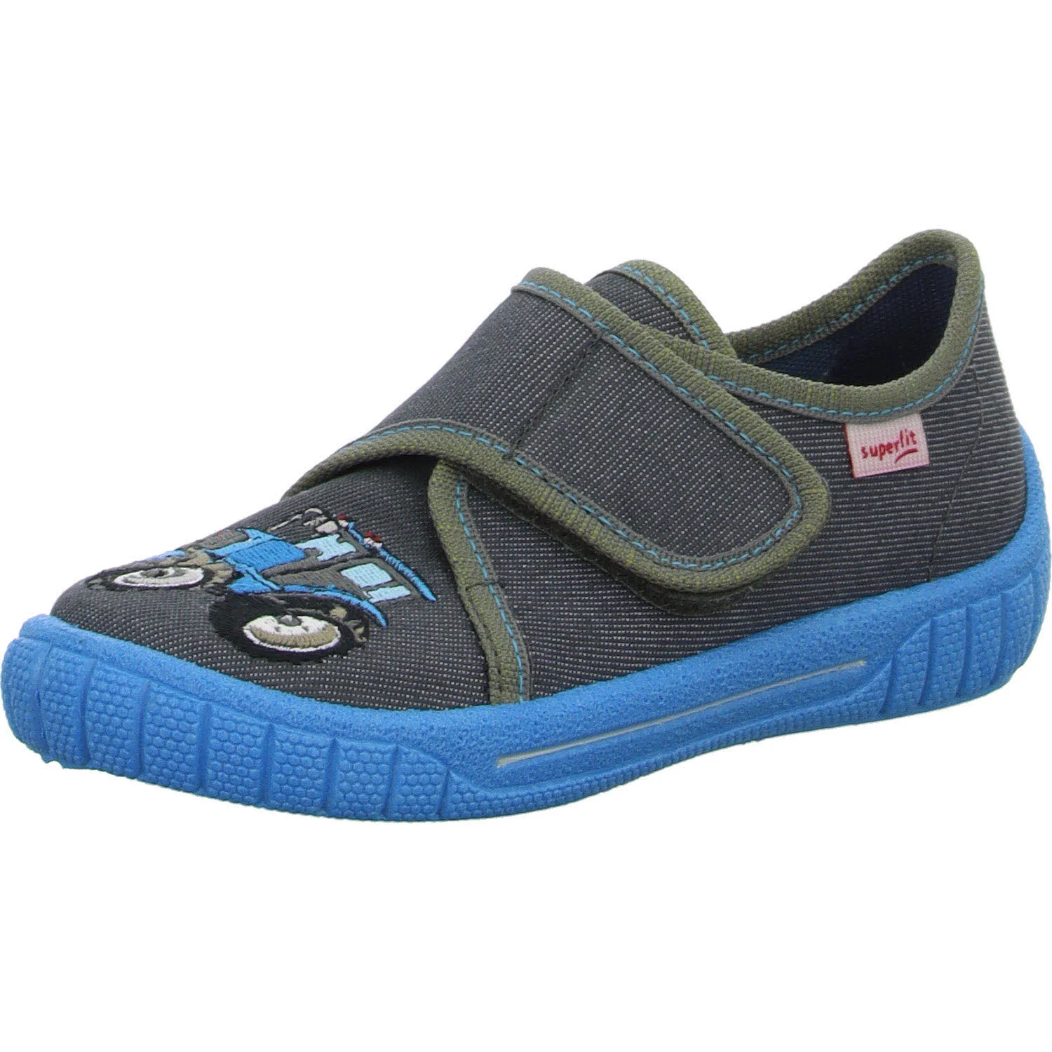Superfit Kinder Hausschuhe 1-800278-2060 Bill grau/hellblau WMS mittel
