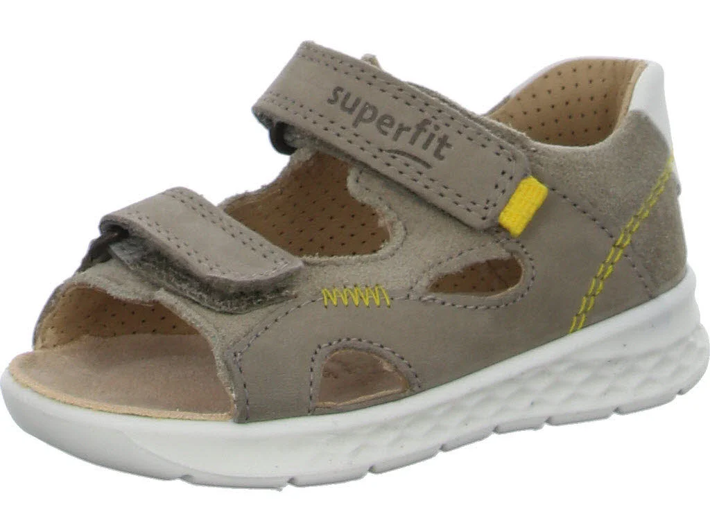 Superfit Kinder Sandalen 1-000510-4000 Lagoon beige/gelb WMS mittel