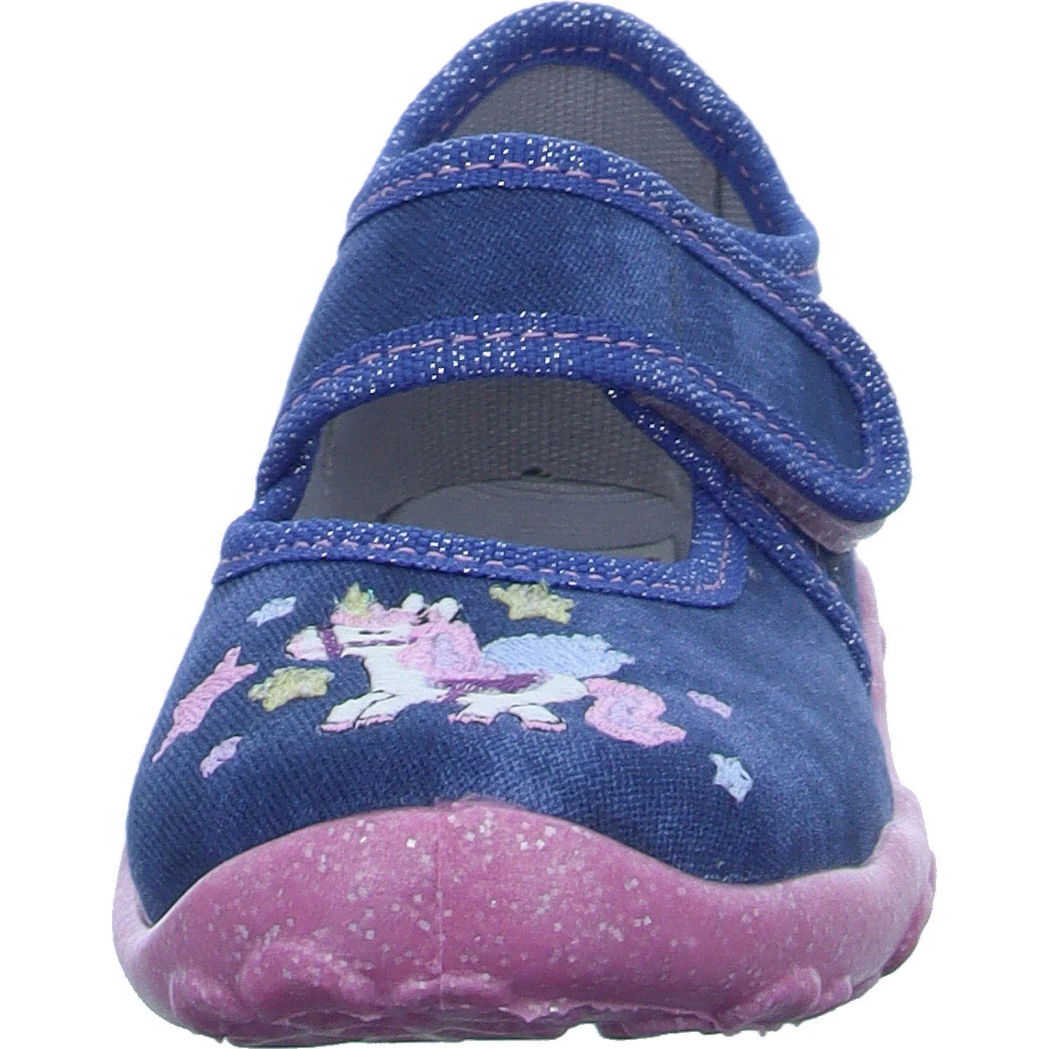 Superfit Kinder Hausschuhe 1-800282-8070 Bonny blau/pink WMS mittel