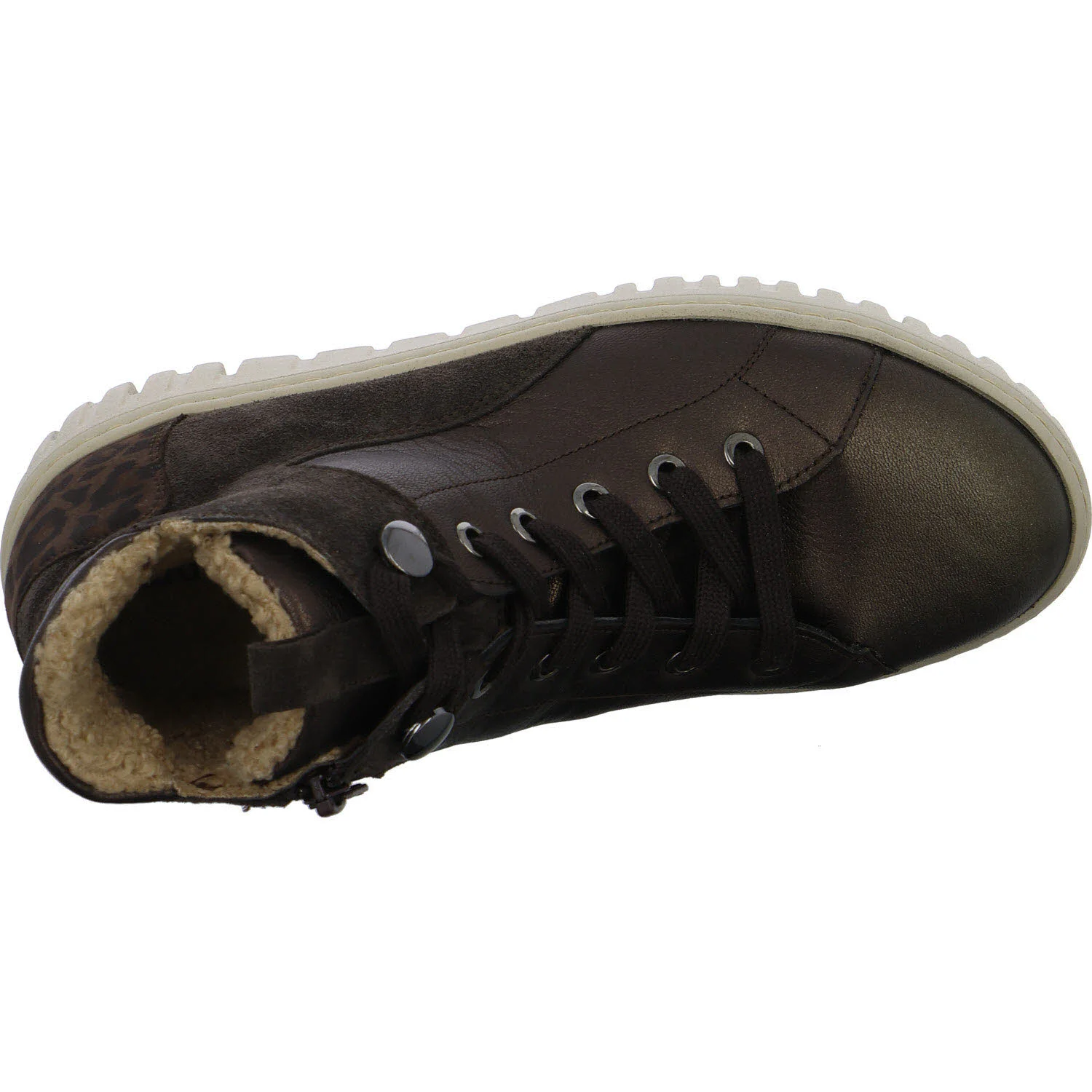 Waldläufer Damen Schnürstiefel warm 941804-404/192 H-Livia brown darkbrown H (weit)