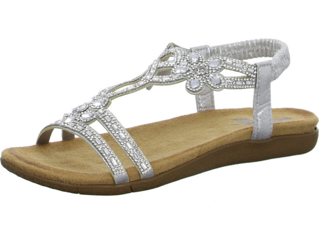 2go Fashion Damen Sandalen 8018802-21 8018802 silber normal