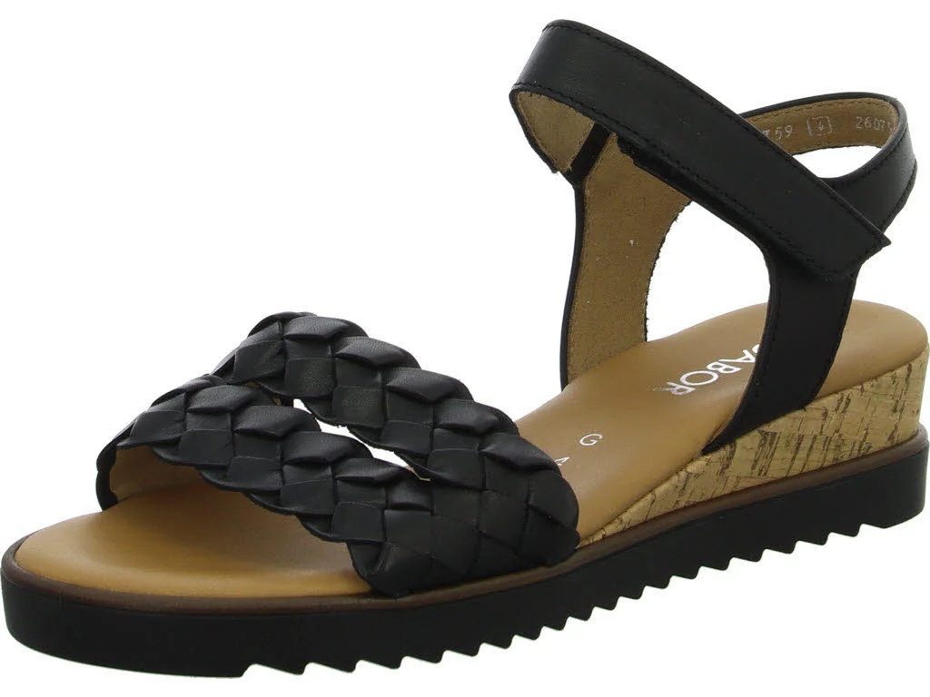 Gabor Damen Sandalen 82.759.27 82.759 schwarz (Kork) G (normal)