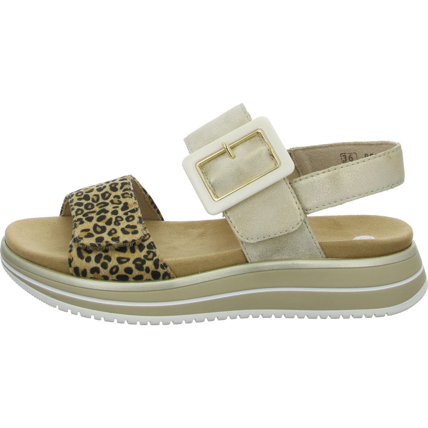 Element 6 von 8 (Bild) – Remonte Damen Sandalen D1J53-91 D1J53 leo-beige/muschel F 1/2 (normal)