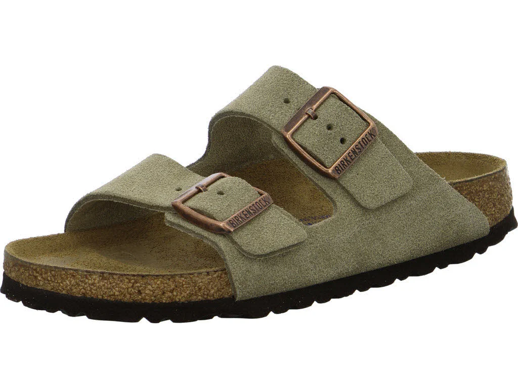 BIRKENSTOCK Pantoletten 951303 Arizona Soft Footbed taupe schmal