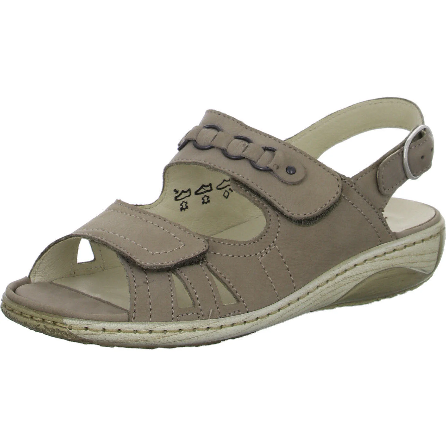 Element 2 von 8 (Bild) – Waldläufer Damen Sandalen 210004-191/060 Garda beige G (normal)