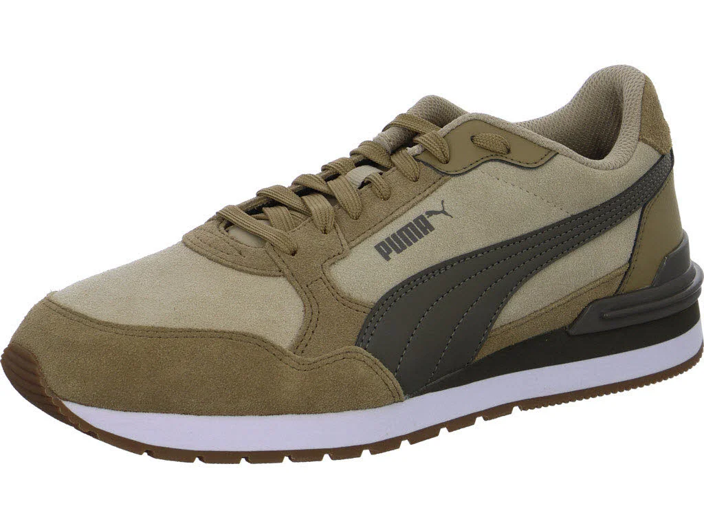 Puma Herren Schnürschuhe 399665 ST Runner V4 SD birch-matte bronze-soft taupe-PUMA white-gum normal