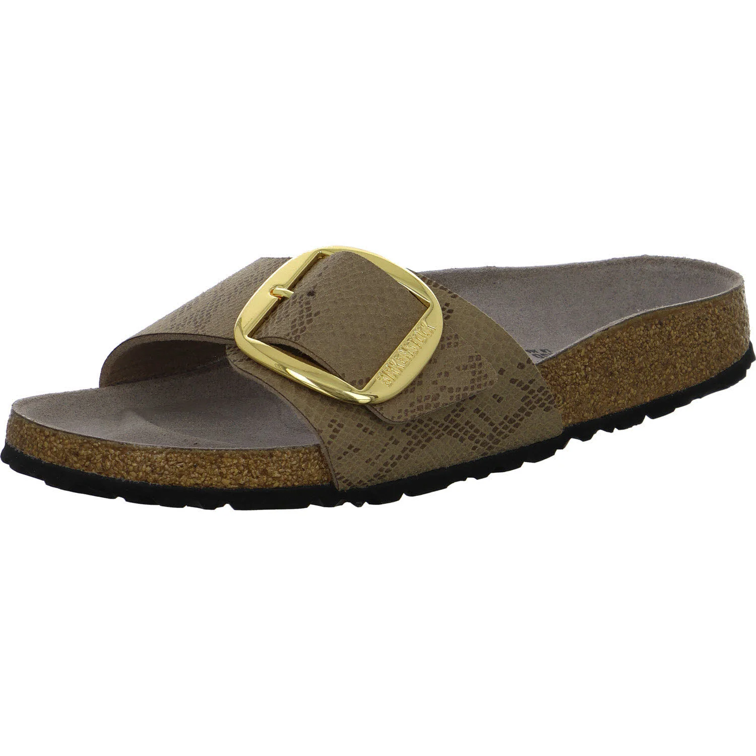 BIRKENSTOCK Pantoletten 1032935 Madrid Big Buckle python gray taupe schmal