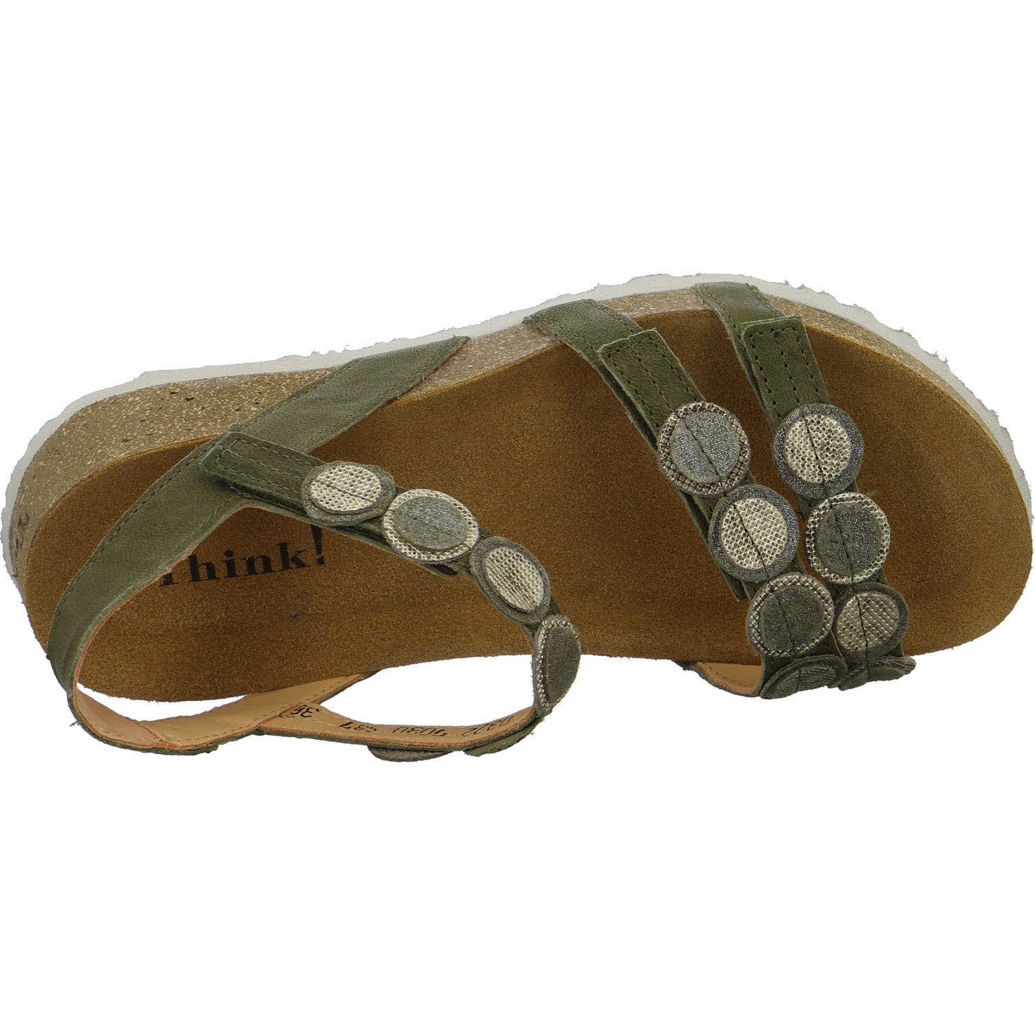 Think Damen Sandalen 3-000322-7030 Koak moos/kombi F 1/2 (normal)