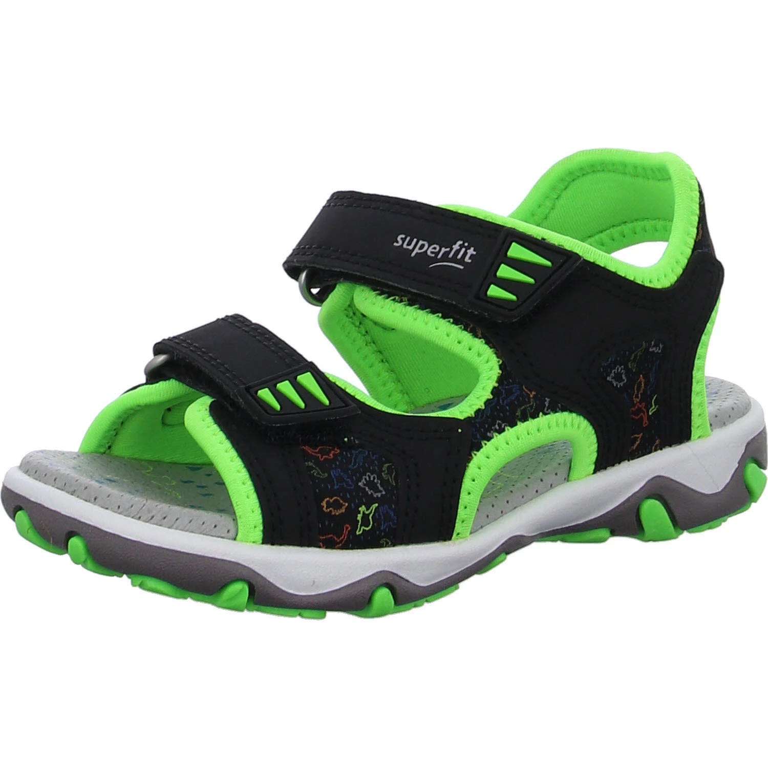 Element 2 von 6 (Bild) – Superfit Kinder Sandalen 1-009472-0000 Mike 3.0 schwarz/hellgrün WMS mittel