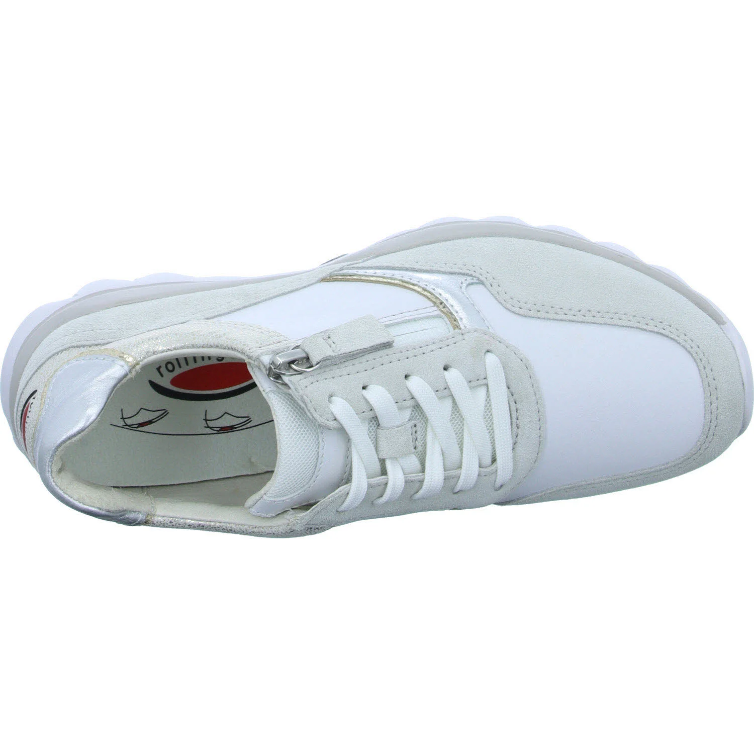 Element 8 von 8 (Bild) – Gabor Rollingsoft Damen Schnürschuhe 46.967.51 46.967 weiss/white/silber G (normal)