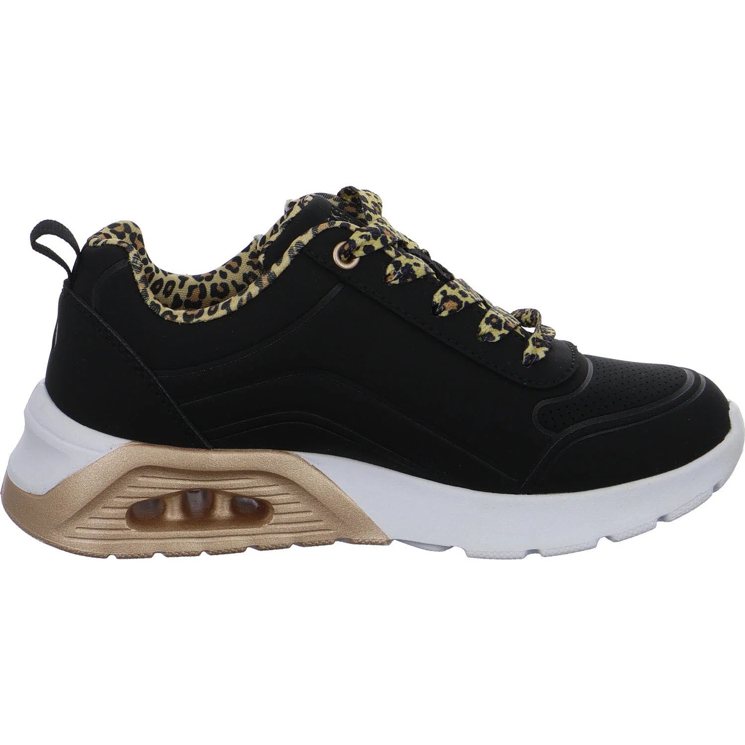 Skechers Kinder Halbschuhe zum Schnüren 310708L BLK UNO Lite 2.0 - Leopard Stride black normal