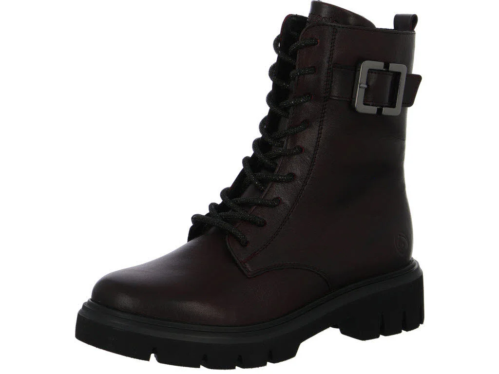 Remonte Damen Schnürstiefel D1W82-35 D1W82 cerise/cerise G (weit)