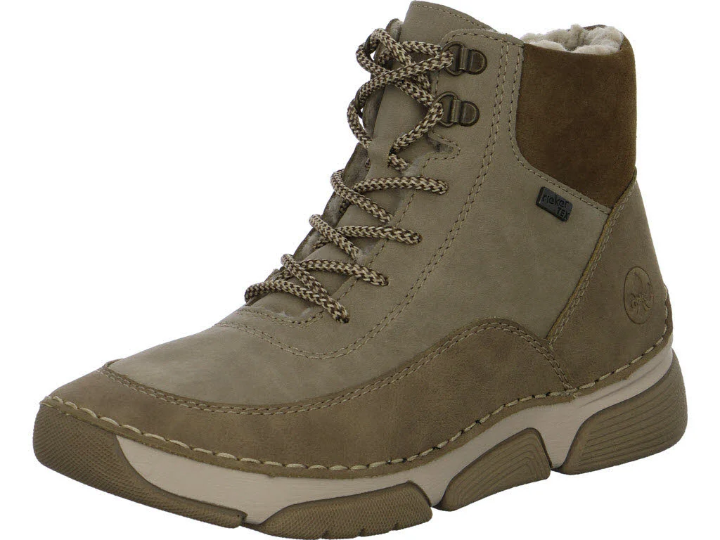 Rieker Damen Schnürstiefel warm 45956-64 45956 fango/congo/holz F 1/2 (normal)