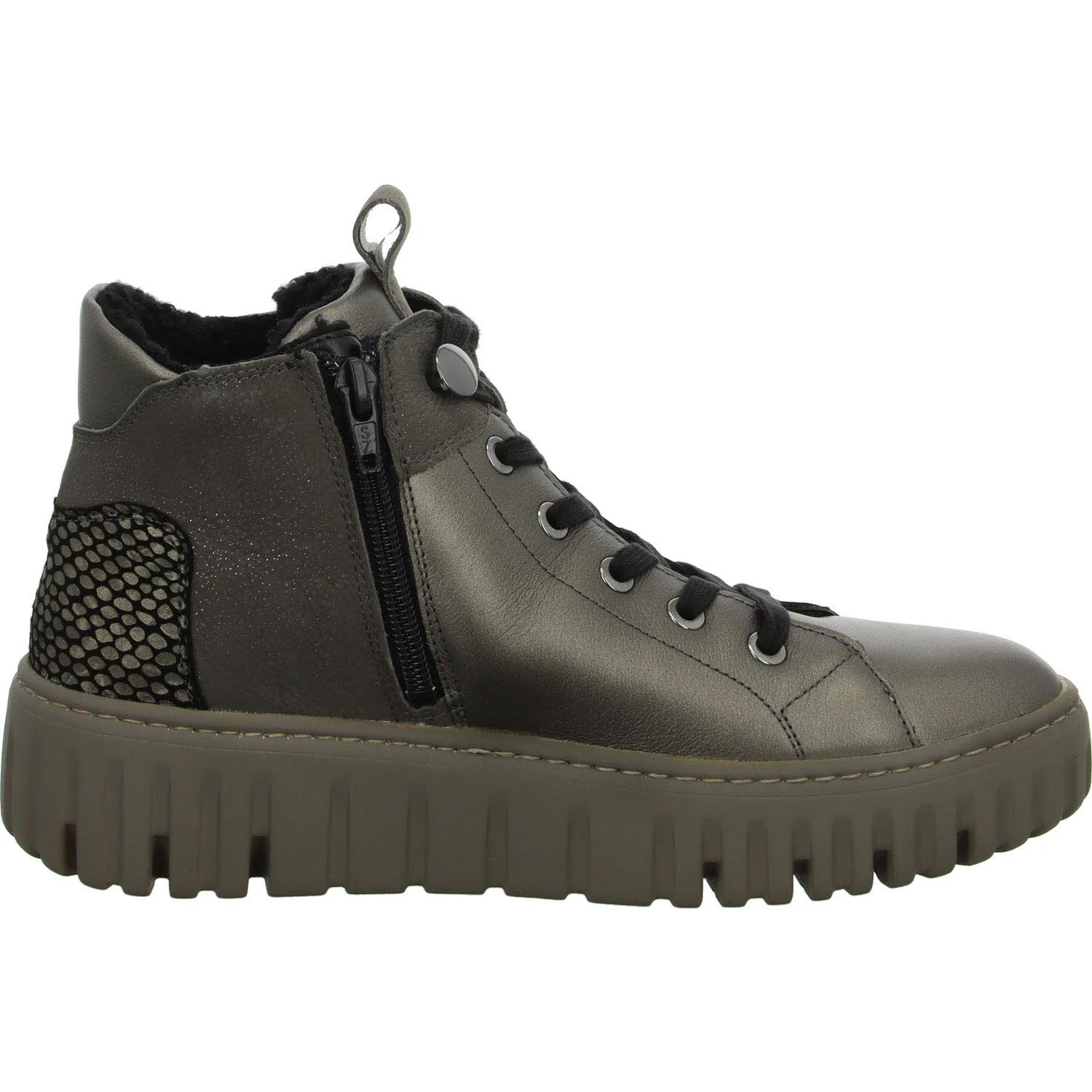 Element 7 von 8 (Bild) – Waldläufer Damen Schnürstiefel warm 941804-403/999 H-Livia schiefer carbon H (weit)