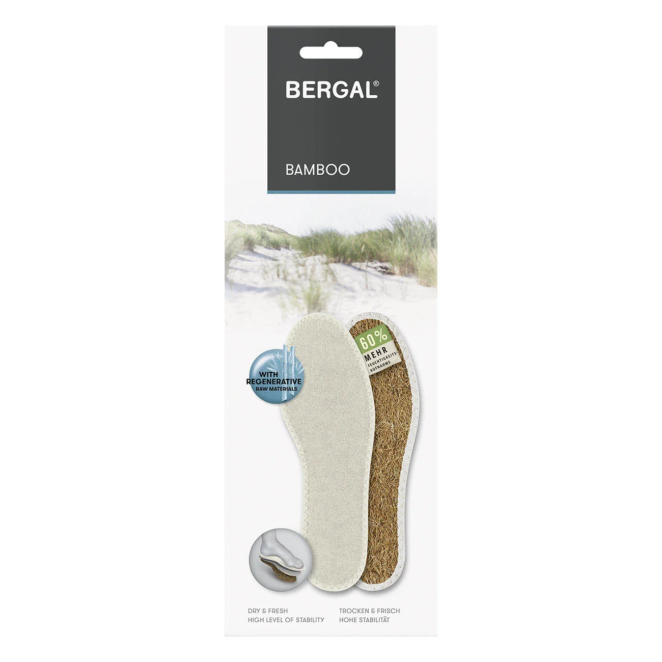 Element 1 von 3 (Bild) – Bergal Langsohlen Erwachsen 86913 BAMBOO