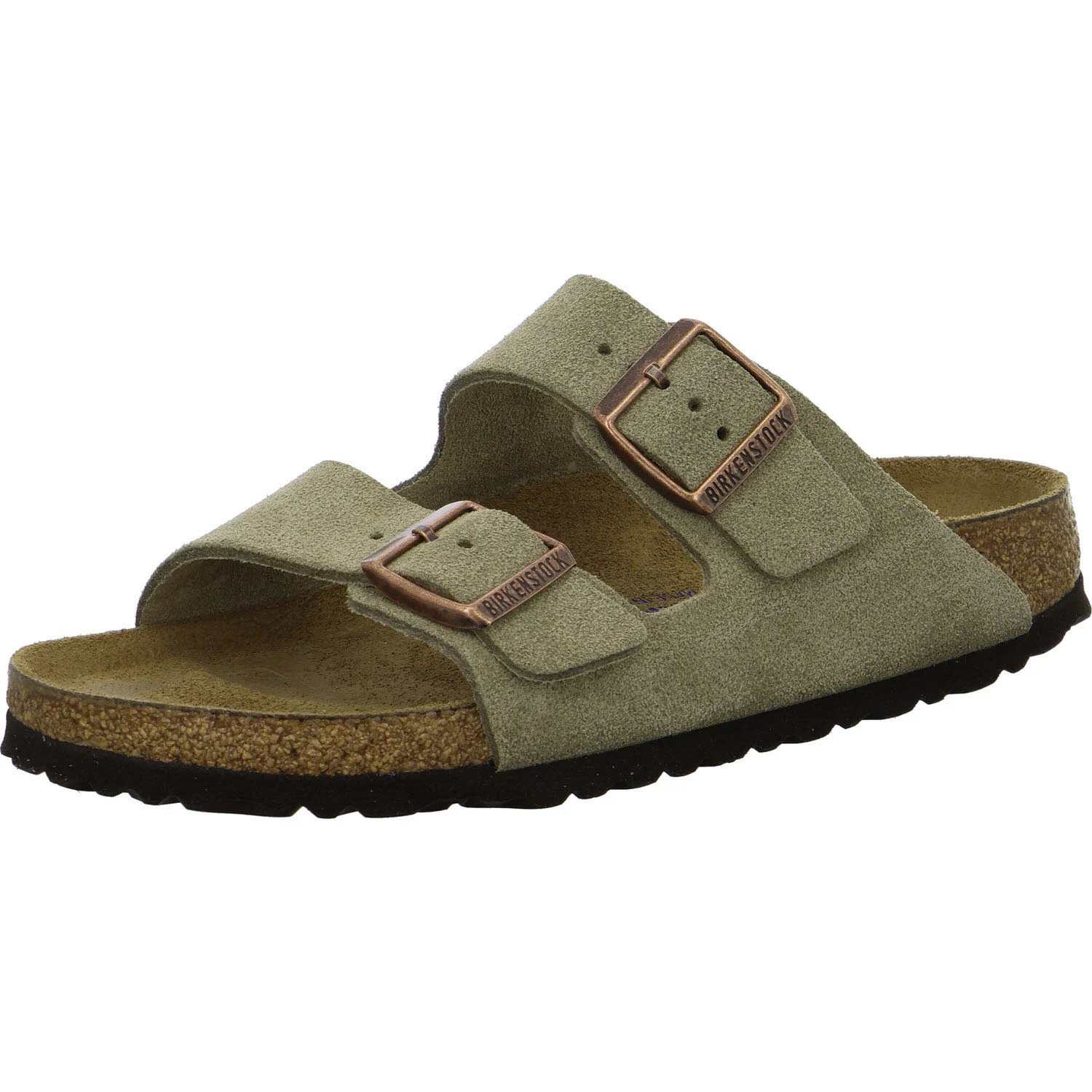 Element 2 von 8 (Bild) – BIRKENSTOCK Pantoletten 951303 Arizona Soft Footbed taupe schmal
