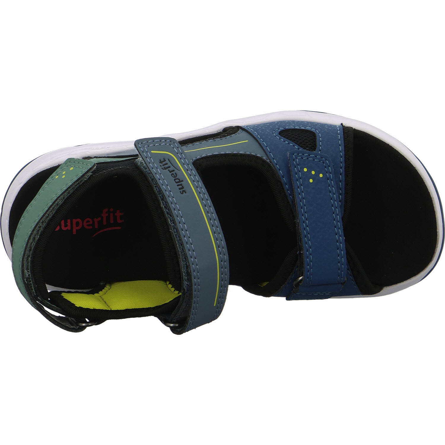 Superfit Kinder Sandalen 1-000583-8060 Criss Cross blau/gelb WMS mittel