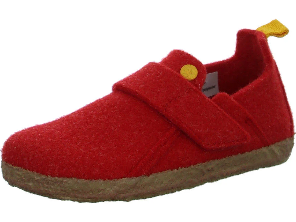 Element 1 von 8 (Bild) – BIRKENSTOCK Kinder Winterhausschuhe 1023094 Zermatt HL Kids Wool Felt activ red schmal