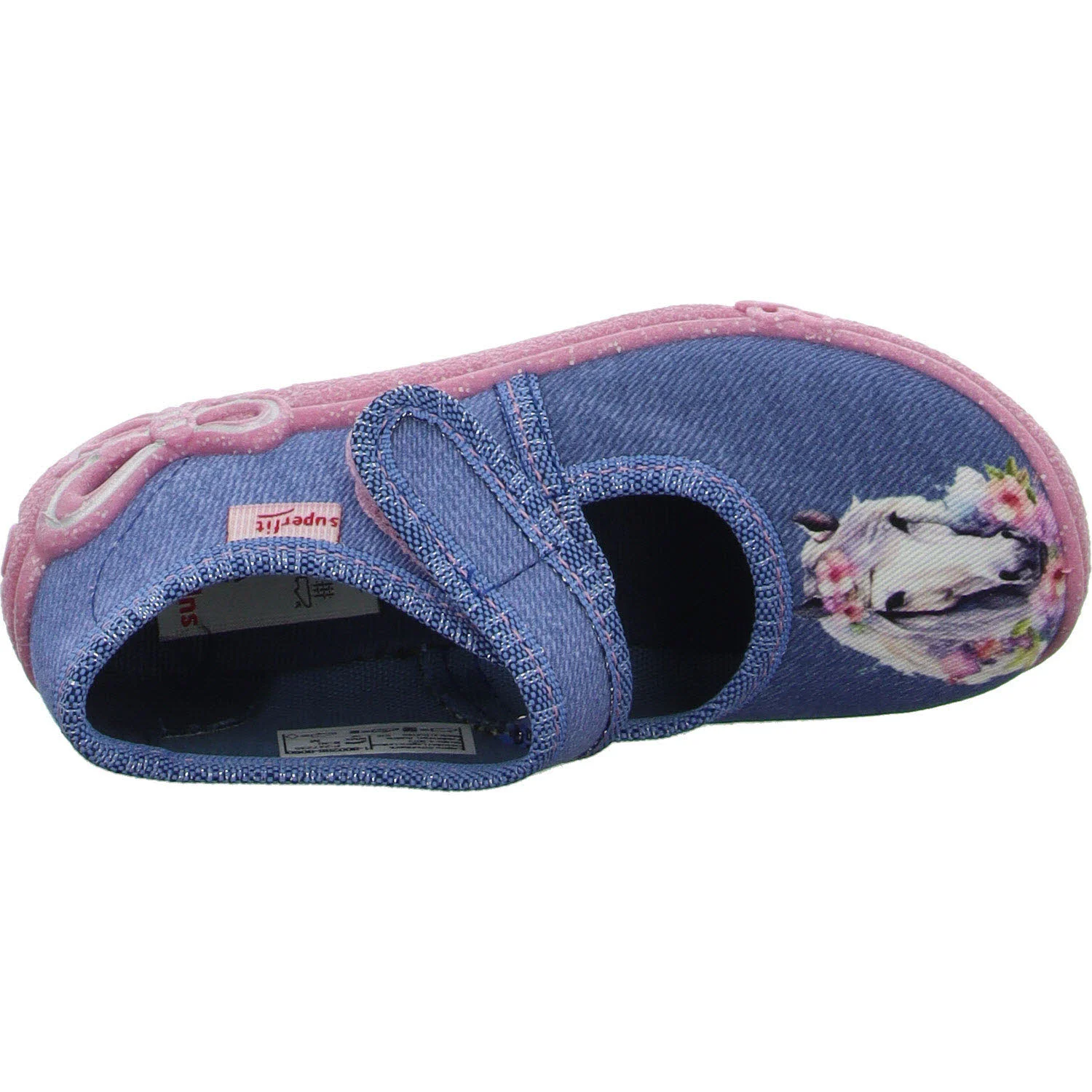 Superfit Kinder Hausschuhe 1-800288-8060 Belinda blau WMS mittel