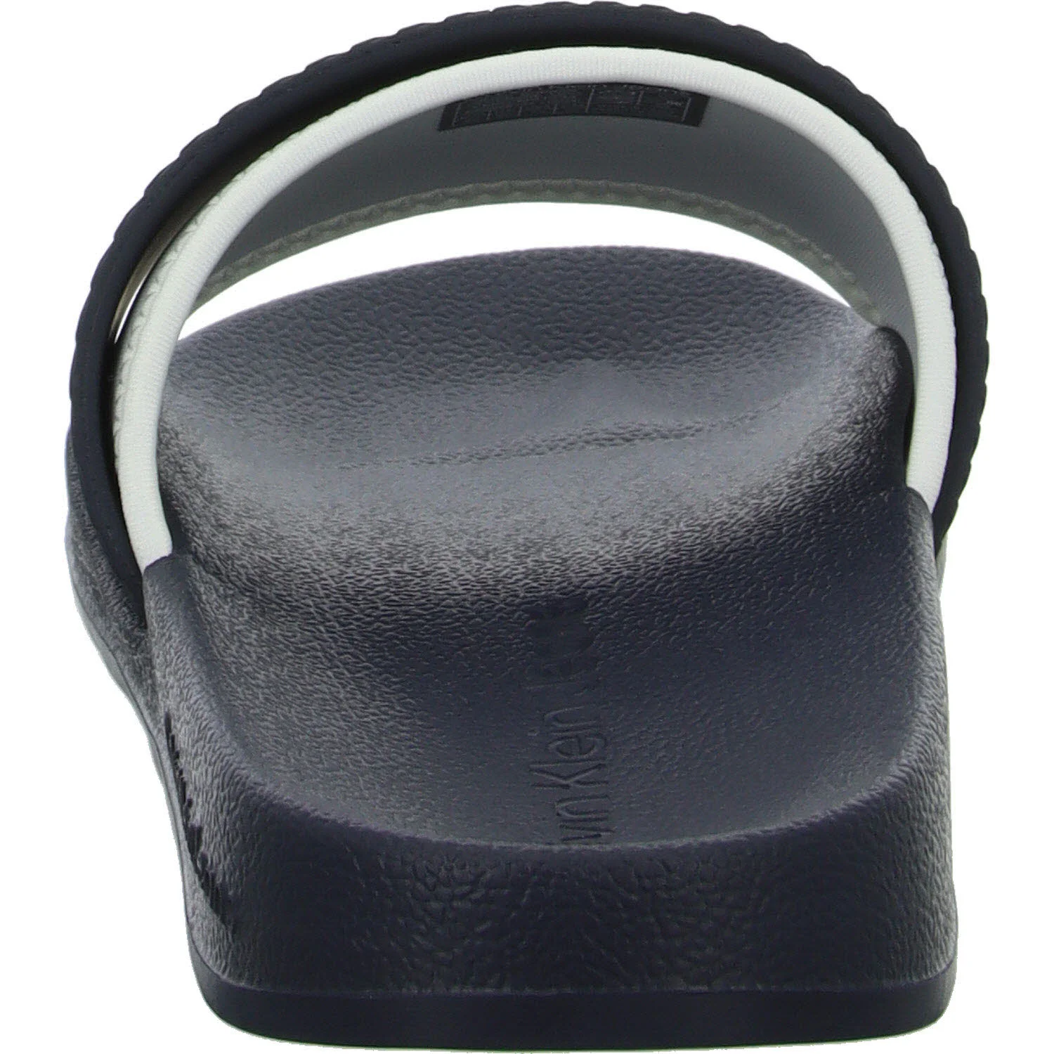 Calvin Klein Pantoletten YM0YM01234DW4 SLIDE RUBBER NEOPRENE TEXT navy/oyster mushroom normal
