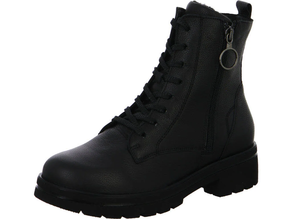 Waldläufer Damen Schnürstiefel 648803-139/001 K-Zoe schwarz K (extra weit)