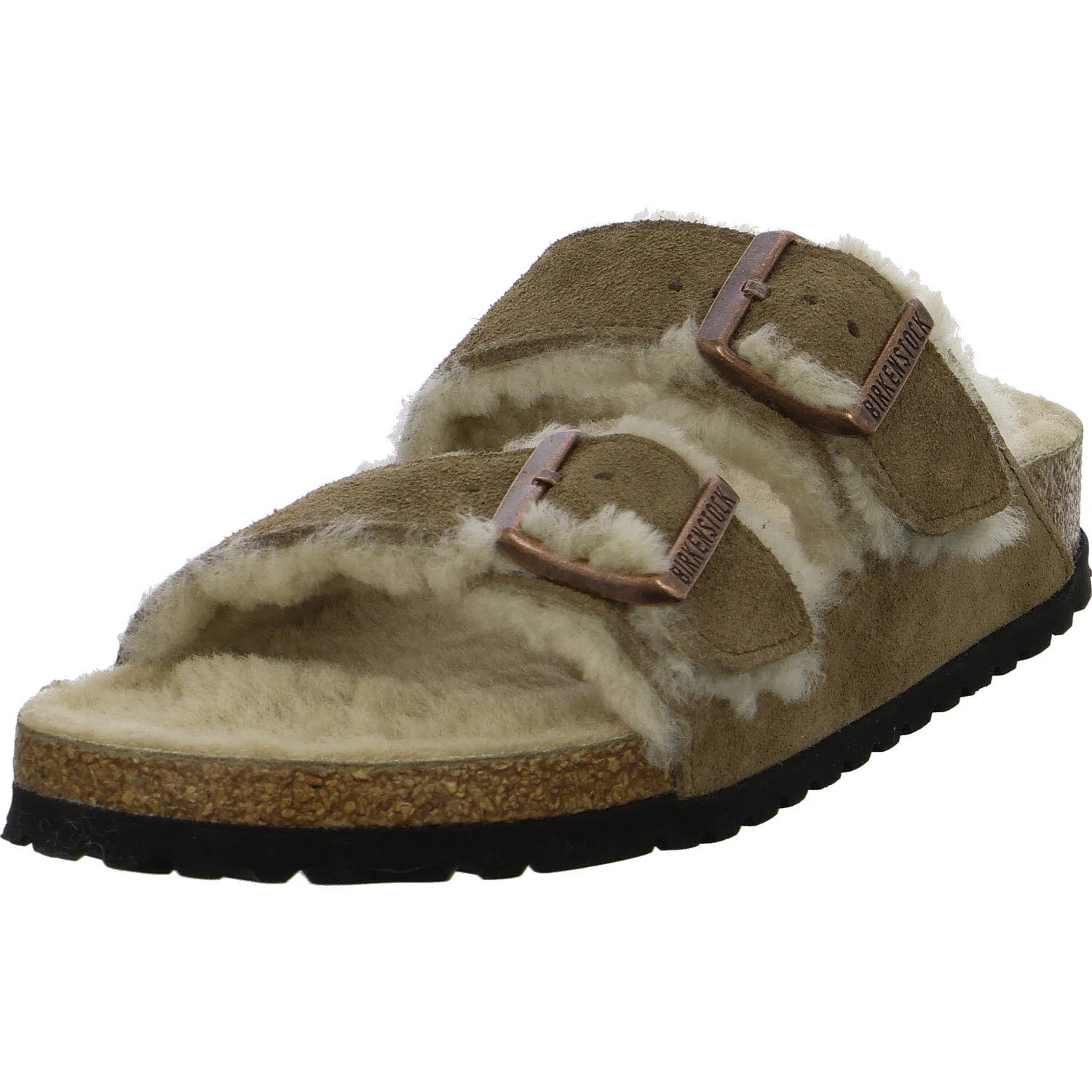 Element 3 von 8 (Bild) – BIRKENSTOCK Pantoletten 1033169 Arizona Shearling dark tea schmal