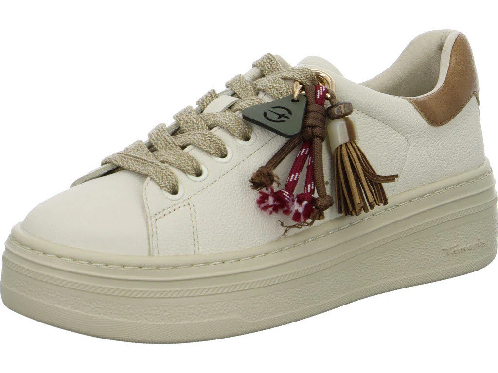 Tamaris Damen Schnürschuhe 1-23775-47/430 1-23775-47 ivory comb normal