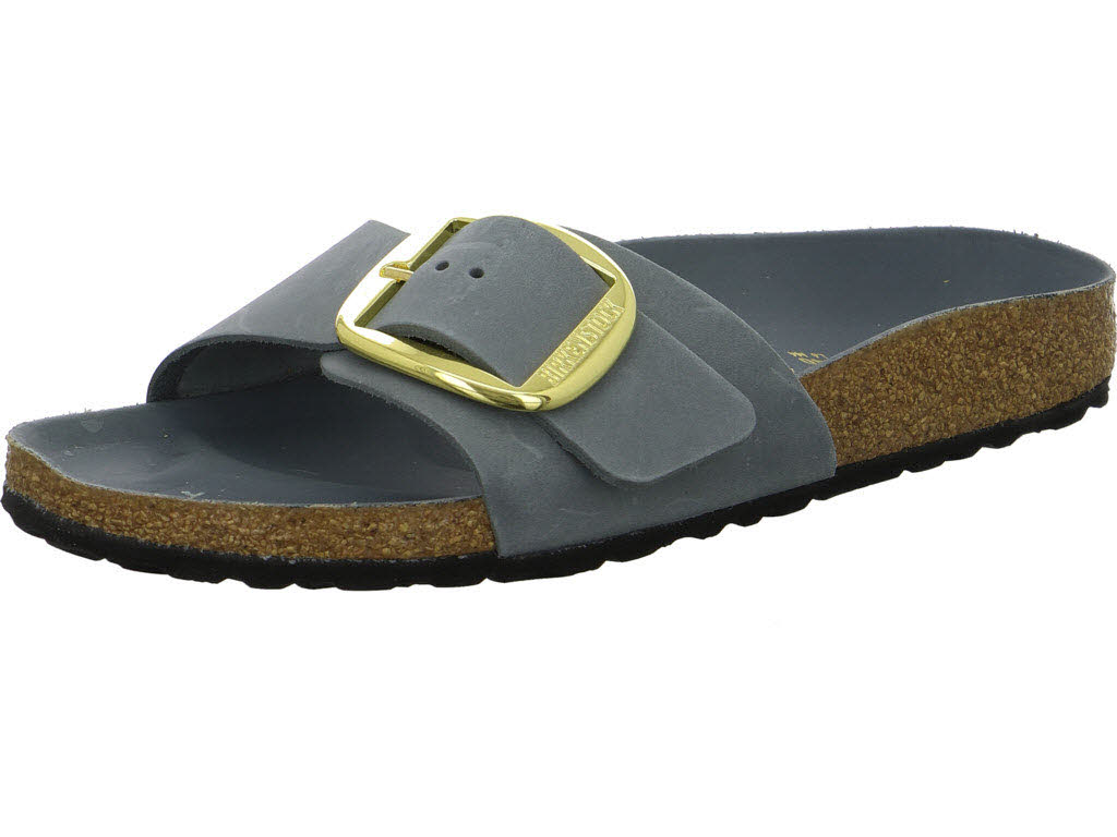 BIRKENSTOCK Pantoletten 1032090 Madrid Big Buckle basalt gray schmal
