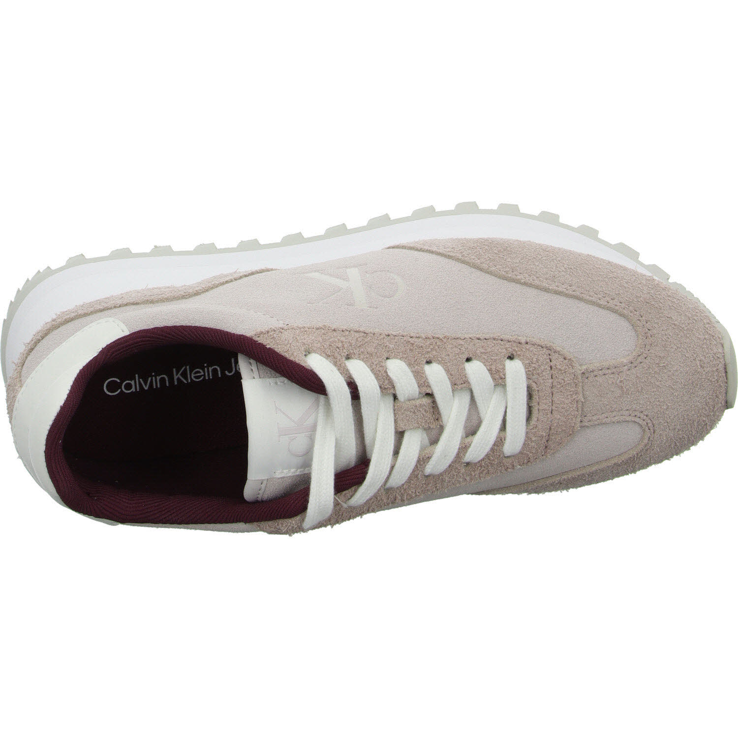 Calvin Klein Damen Schnürschuhe YW0YW015740KB RUNNER LACEUP ML SUEDE lilac ash/bright white normal