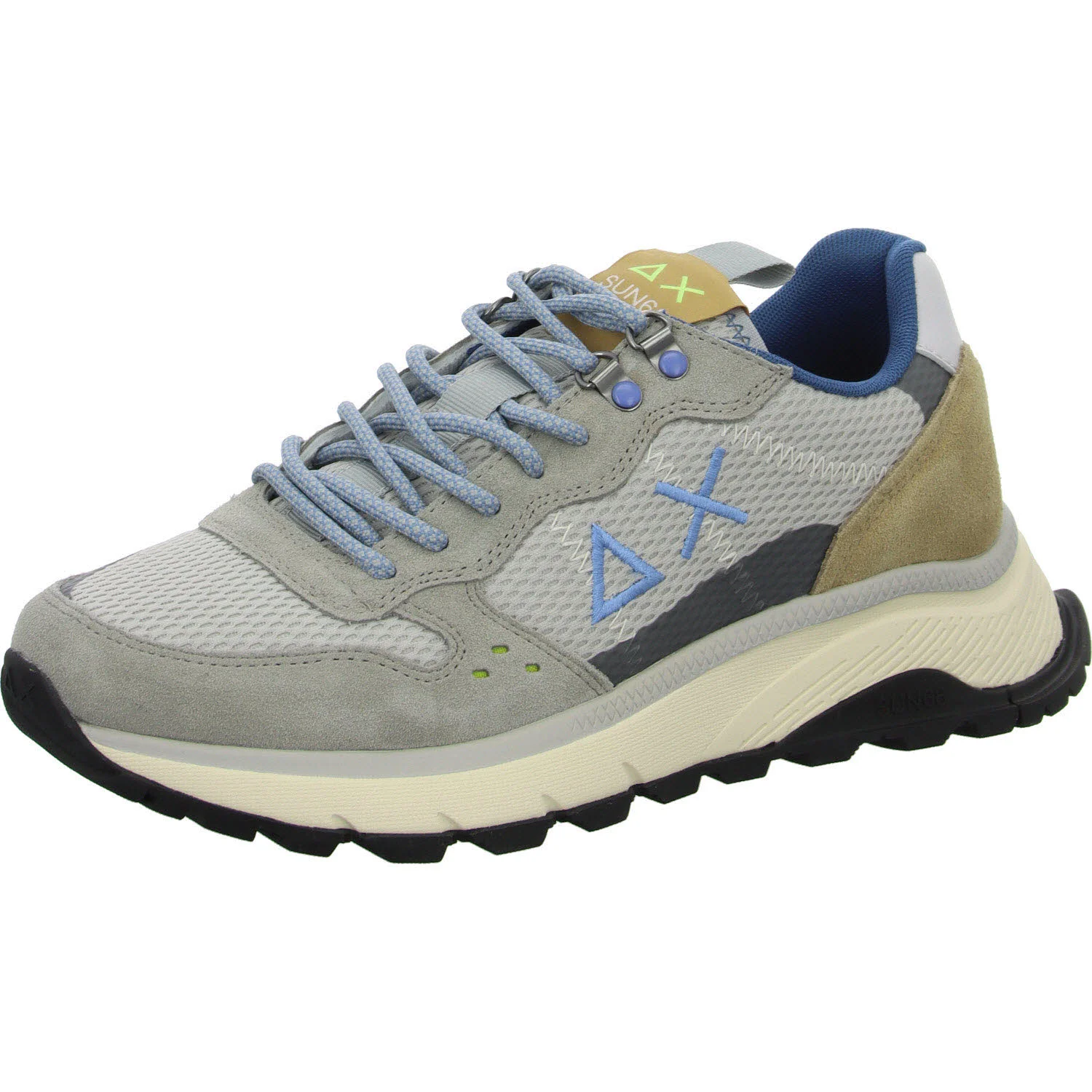 SUN68 Herren Schnürschuhe Z35130 06 FIRE & CAMPING light grey normal