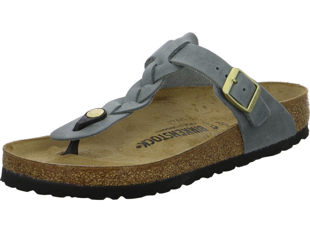 BIRKENSTOCK Pantoletten 1031751 Gizeh Braided basalt gray normal