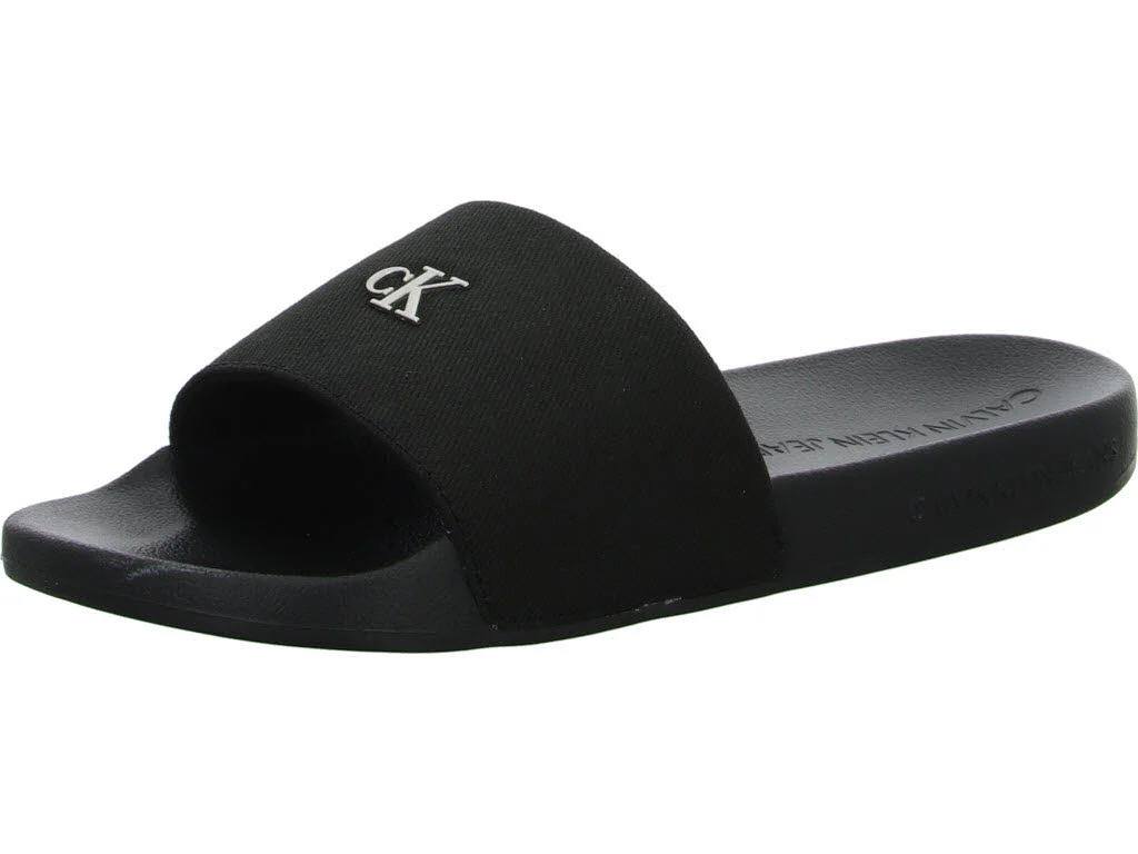 Calvin Klein Damen Pantoletten YW0YW017130GJ SLIDE MONOGRAM HARDWARE triple black normal