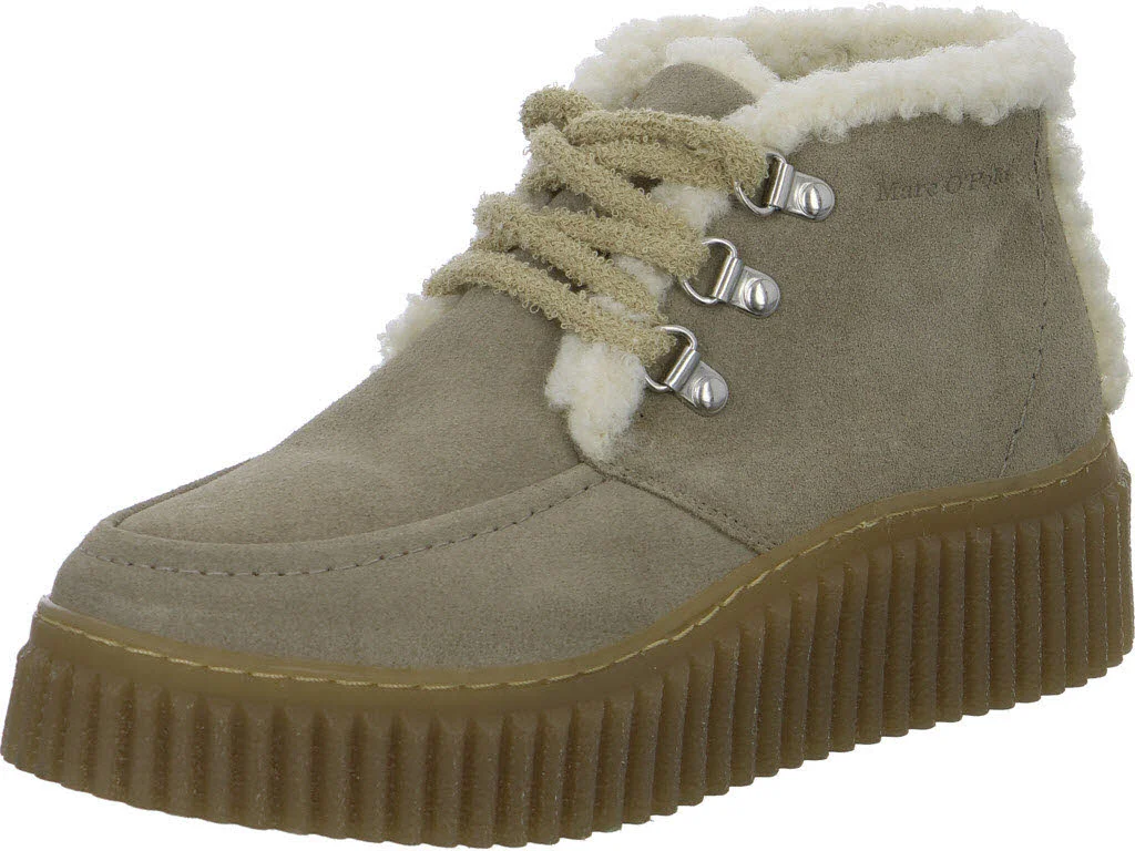 Marc O'Polo Damen Schnürstiefel warm 5000015284 1740 5000015284 earthy taupe normal