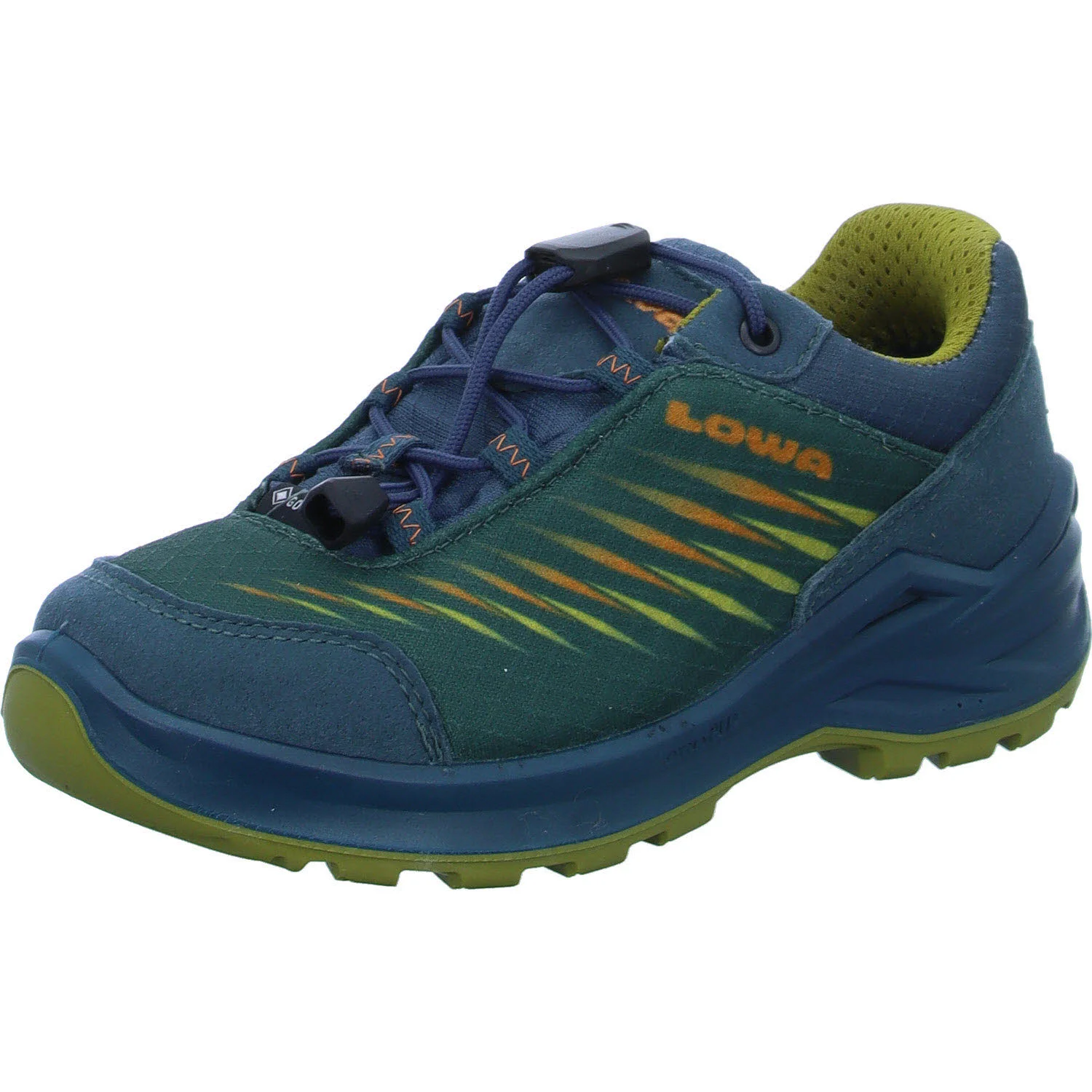 Element 2 von 8 (Bild) – Lowa Kinderschuh zum Schlupfen 641515/7448 Zirrox II GTX Lo Jr petrol/senf normal