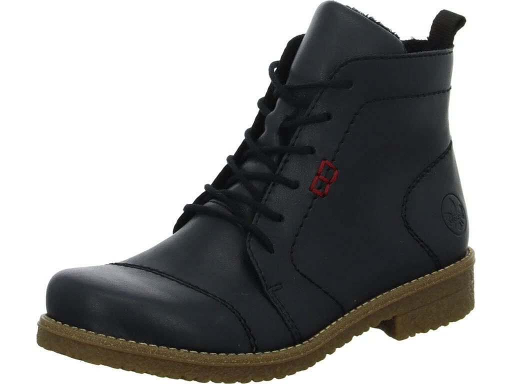 Rieker Damen Schnürstiefel 73500-14 73500 ozean F 1/2 (normal)