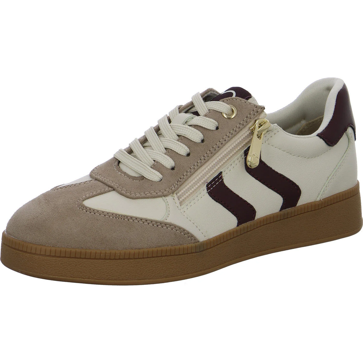 Marco Tozzi Damen Schnürschuhe 2-23739-44/461 2-23739-44 cream/bordeaux normal