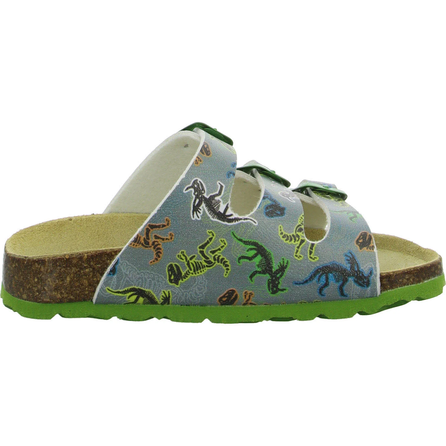 Superfit Kinder Pantoletten 1-800113-2050 Fussbettpantoffel grau/mehrfarbig WMS mittel