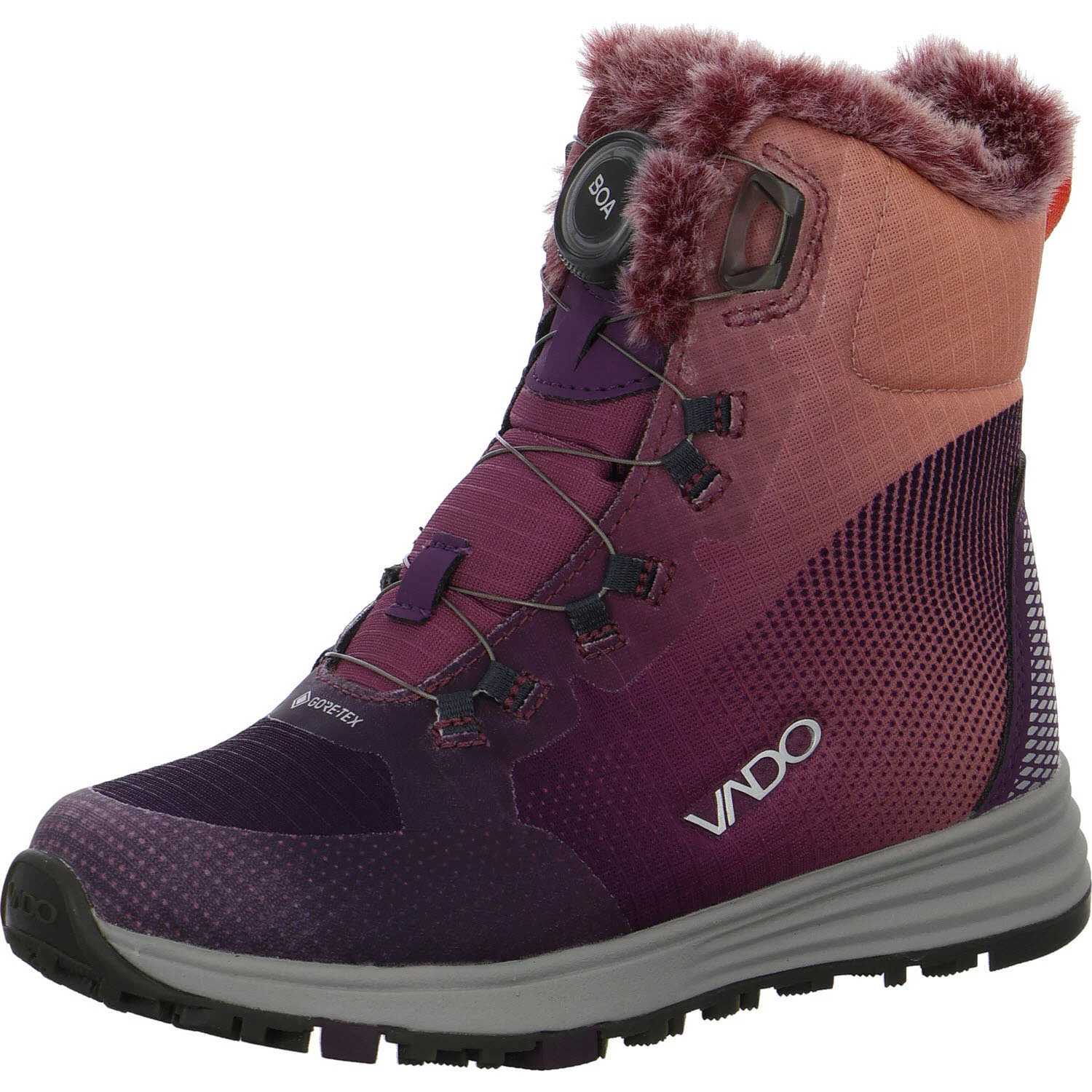 Element 2 von 8 (Bild) – VADO Kinder Winterstiefel 33439-3401/344 WENDY High BOA GTX berry/salmon normal