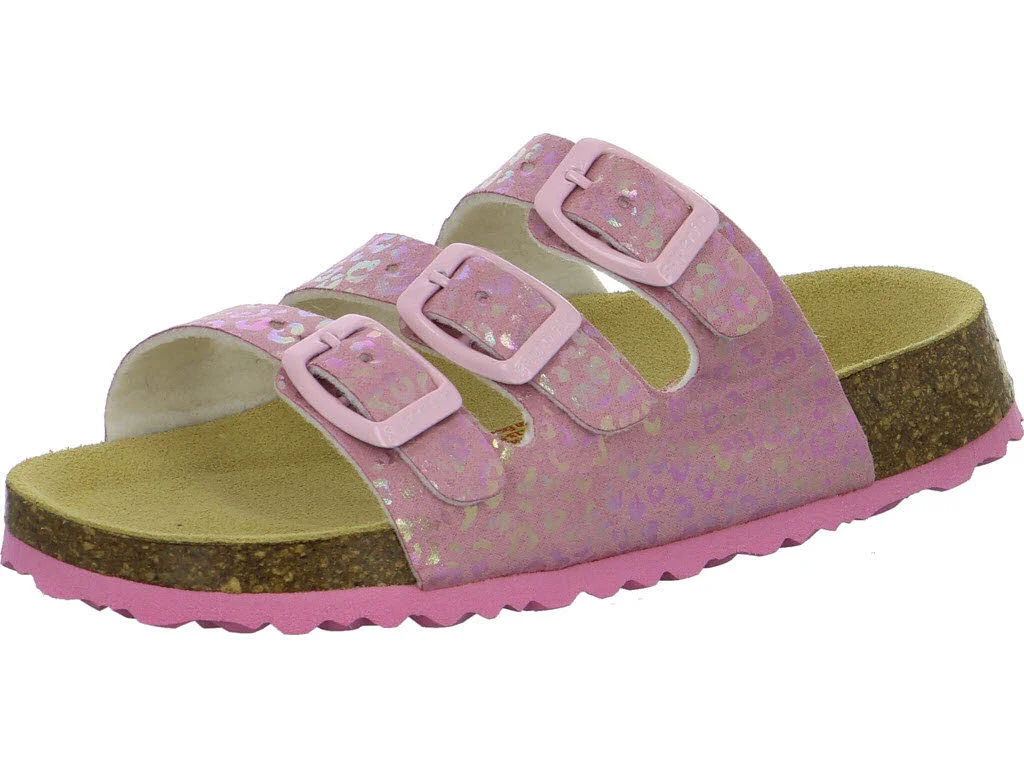 Superfit Kinder Pantoletten 1-800113-5680 Fußbettpantoffel rosa WMS mittel