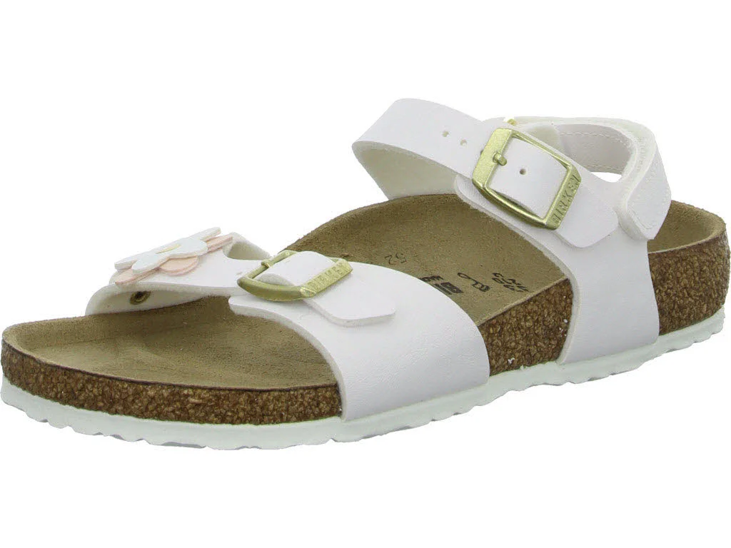BIRKENSTOCK Kinder Sandalen 1029571 Rio Plain Flowers weiß normal