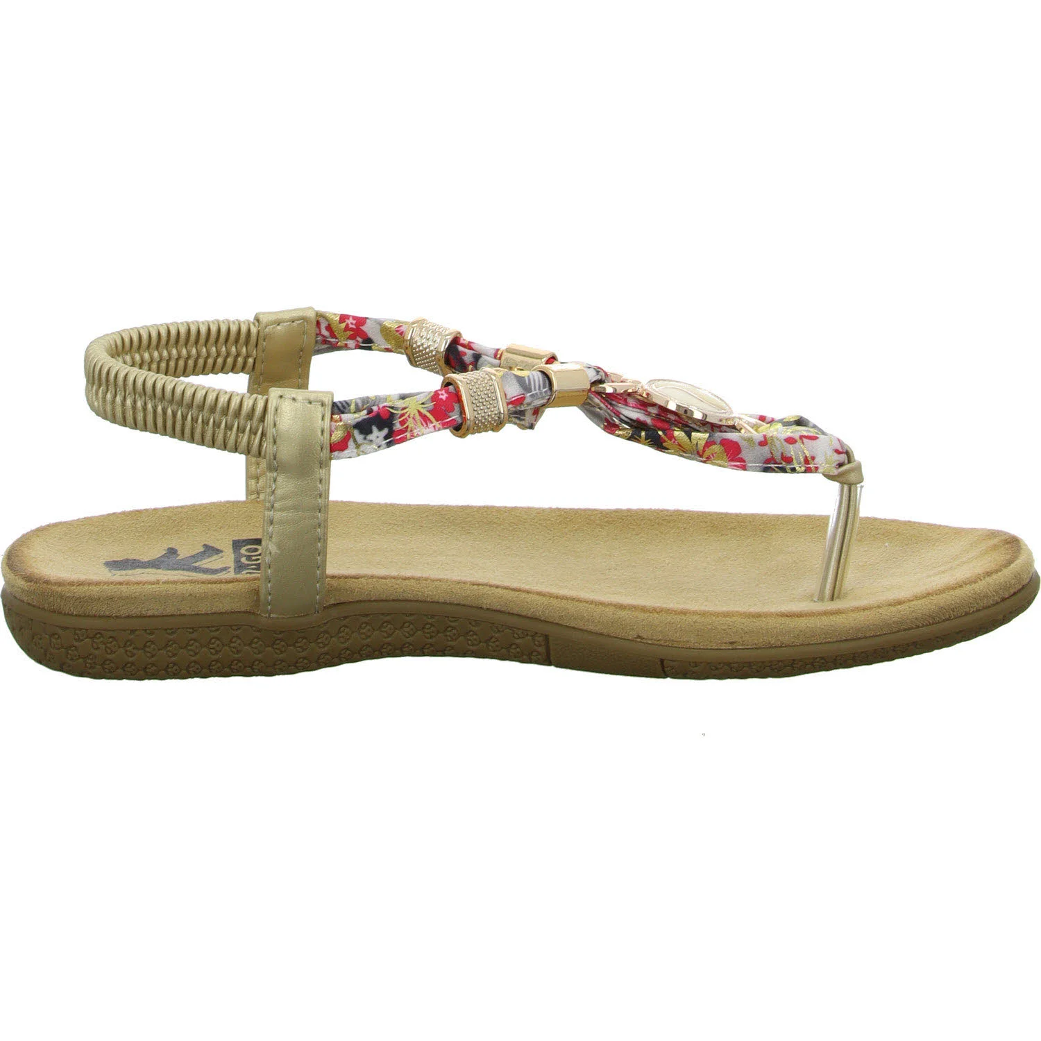 2go Fashion Damen Sandalen 8018805-512 8018805 rot/gold normal