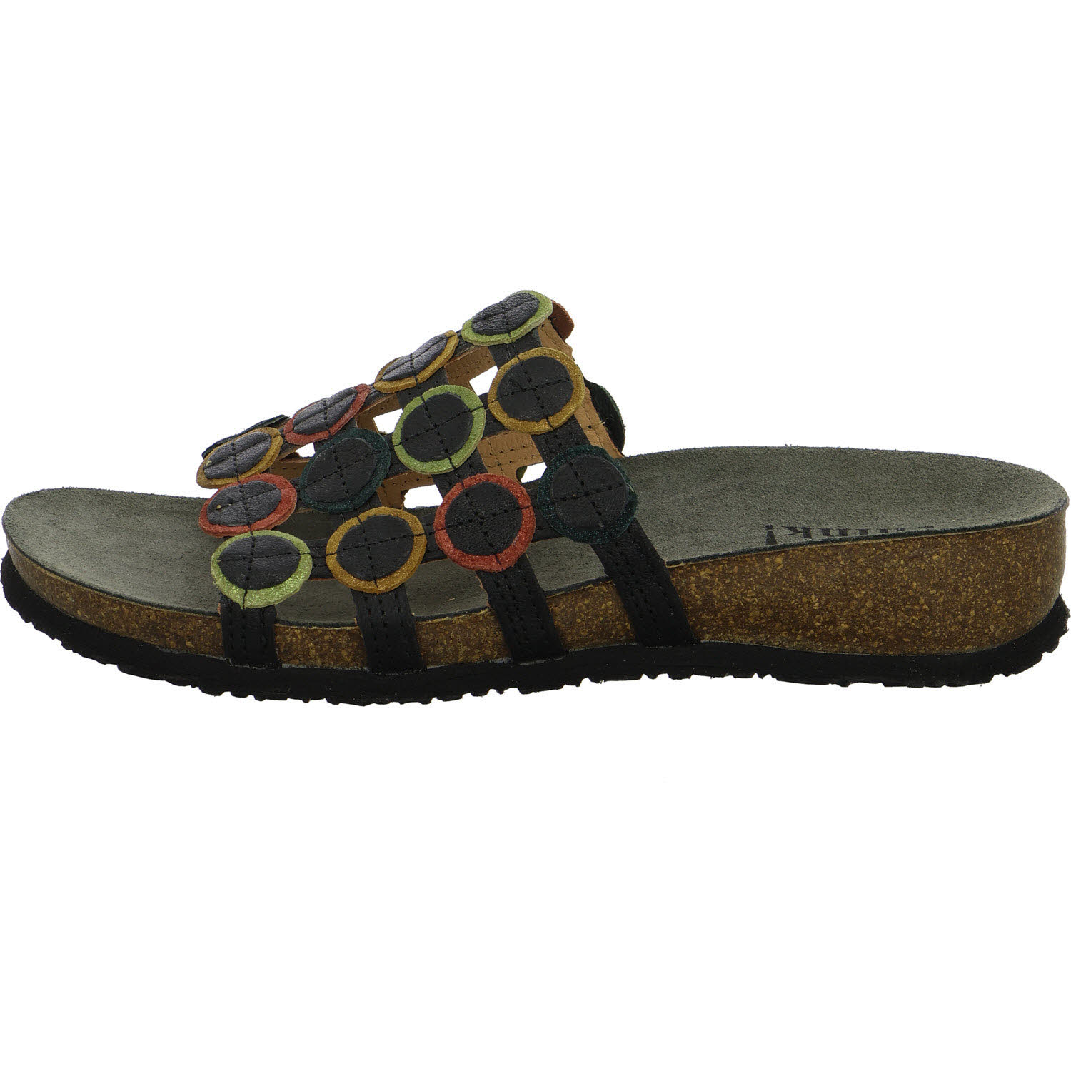 Think Damen Pantoletten 3-000247-0030 Julia schwarz/kombi F 1/2 (normal)