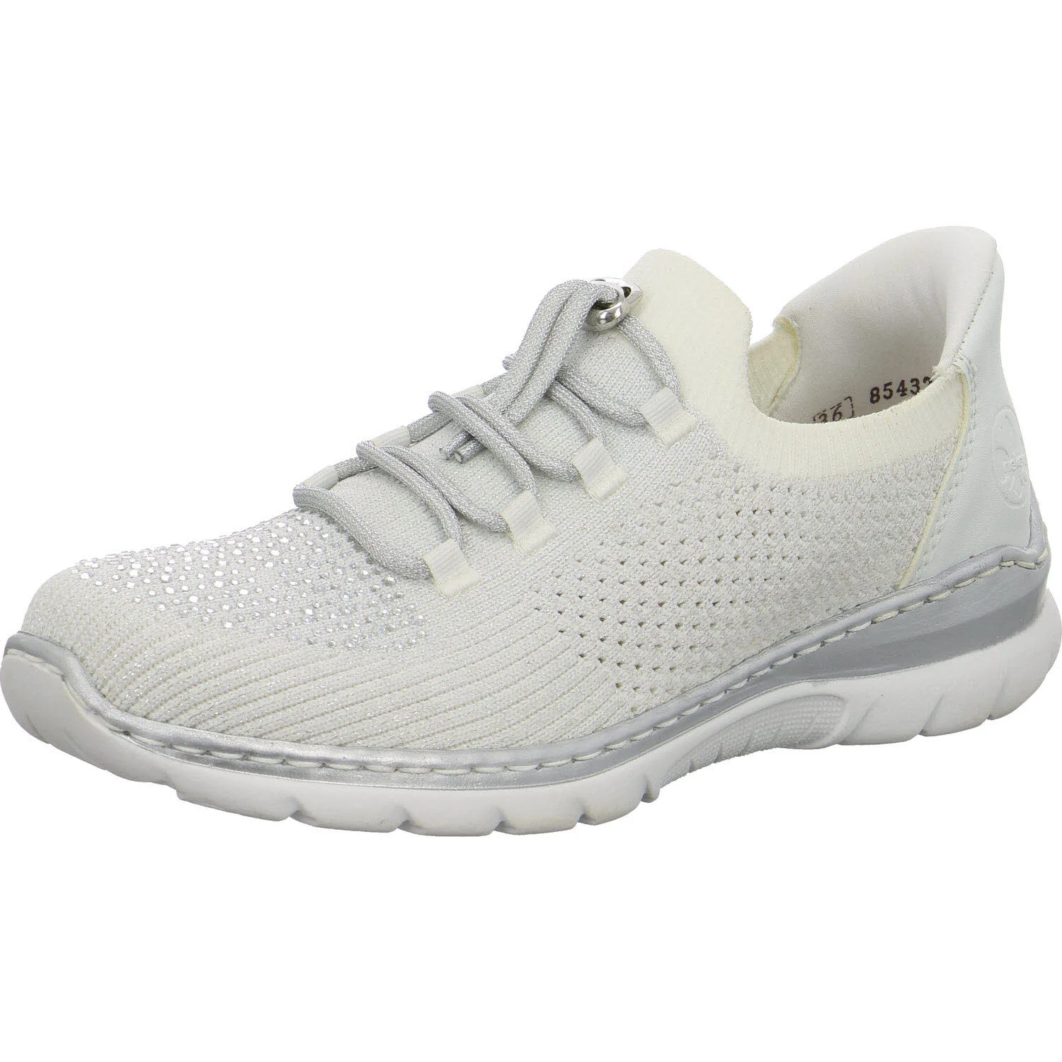 Rieker Damen Slipper L3261-90 L3261 weiss-silver/weiss F 1/2 (normal)