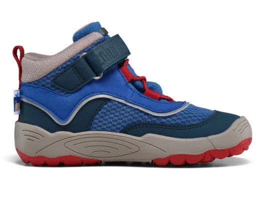 Affenzahn Kinder Schaftstiefel 01487-30052 Übergangsschuh Vegan Explory Wal rot, blau, grau normal