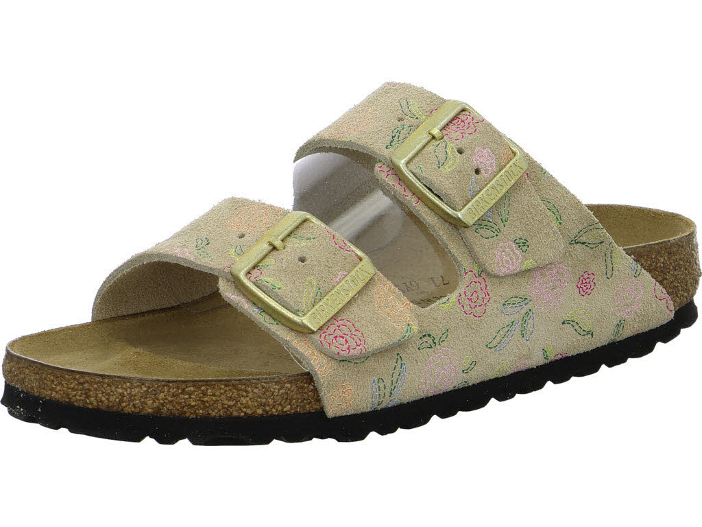 BIRKENSTOCK Pantoletten 1031736 Arizona sandcastle flower print schmal