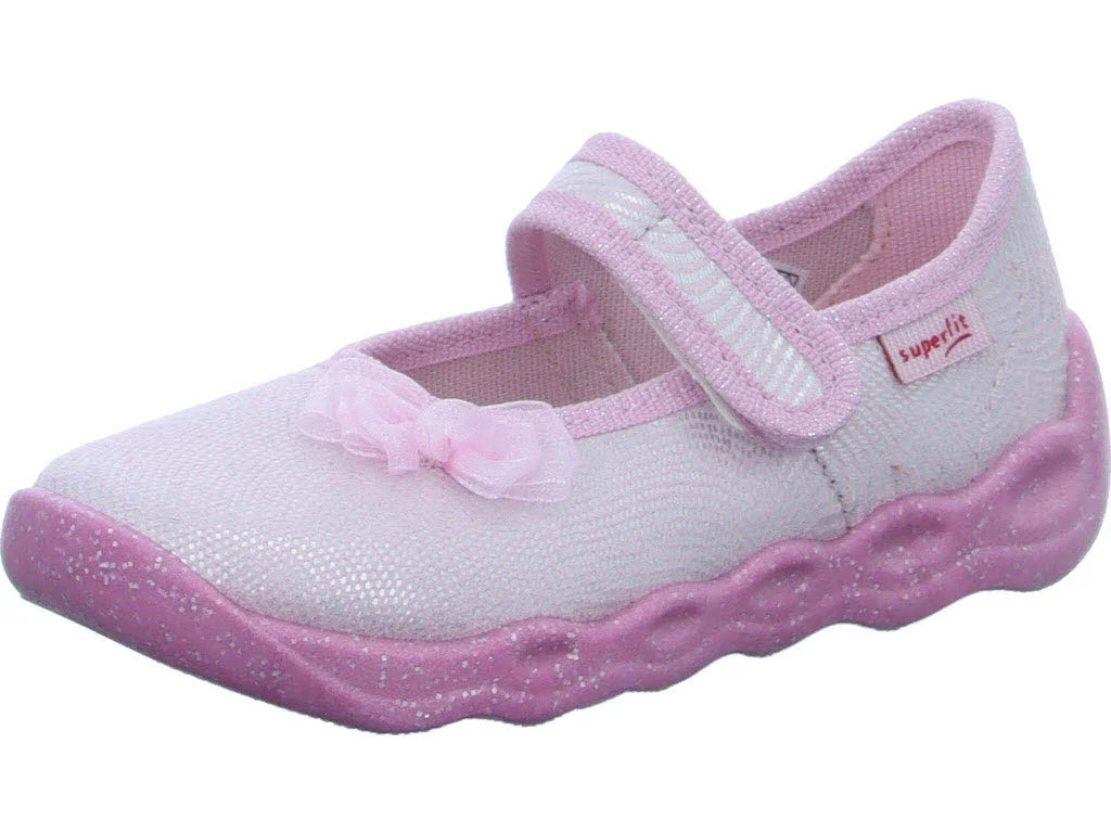 Superfit Kinder Hausschuhe 1-006271-5540 Bubble rosa/weiß WMS mittel
