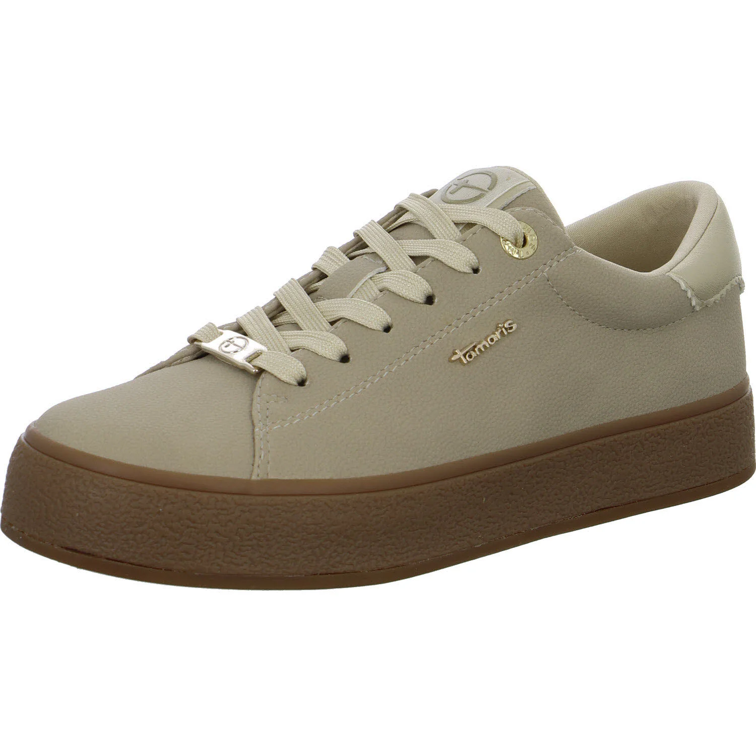 Tamaris Damen Schnürschuhe 1-23787-47/402 1-23787-47 beige comb normal